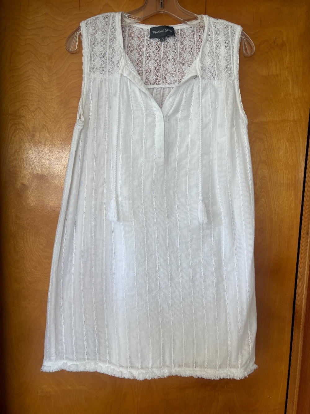 Michael Stars white, cotton, sleeveless dress